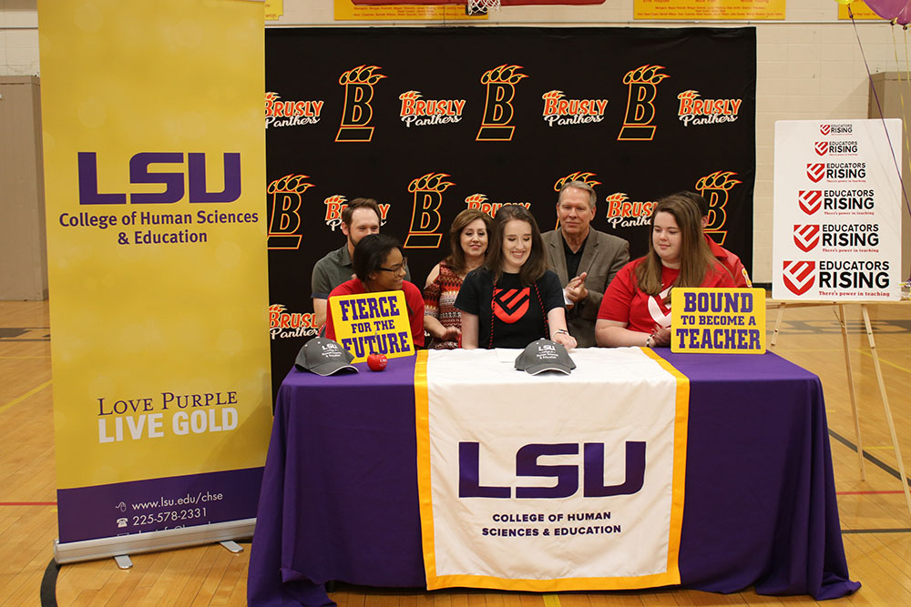 Olivia Stearns signs intent to attend LSU to become a teacher