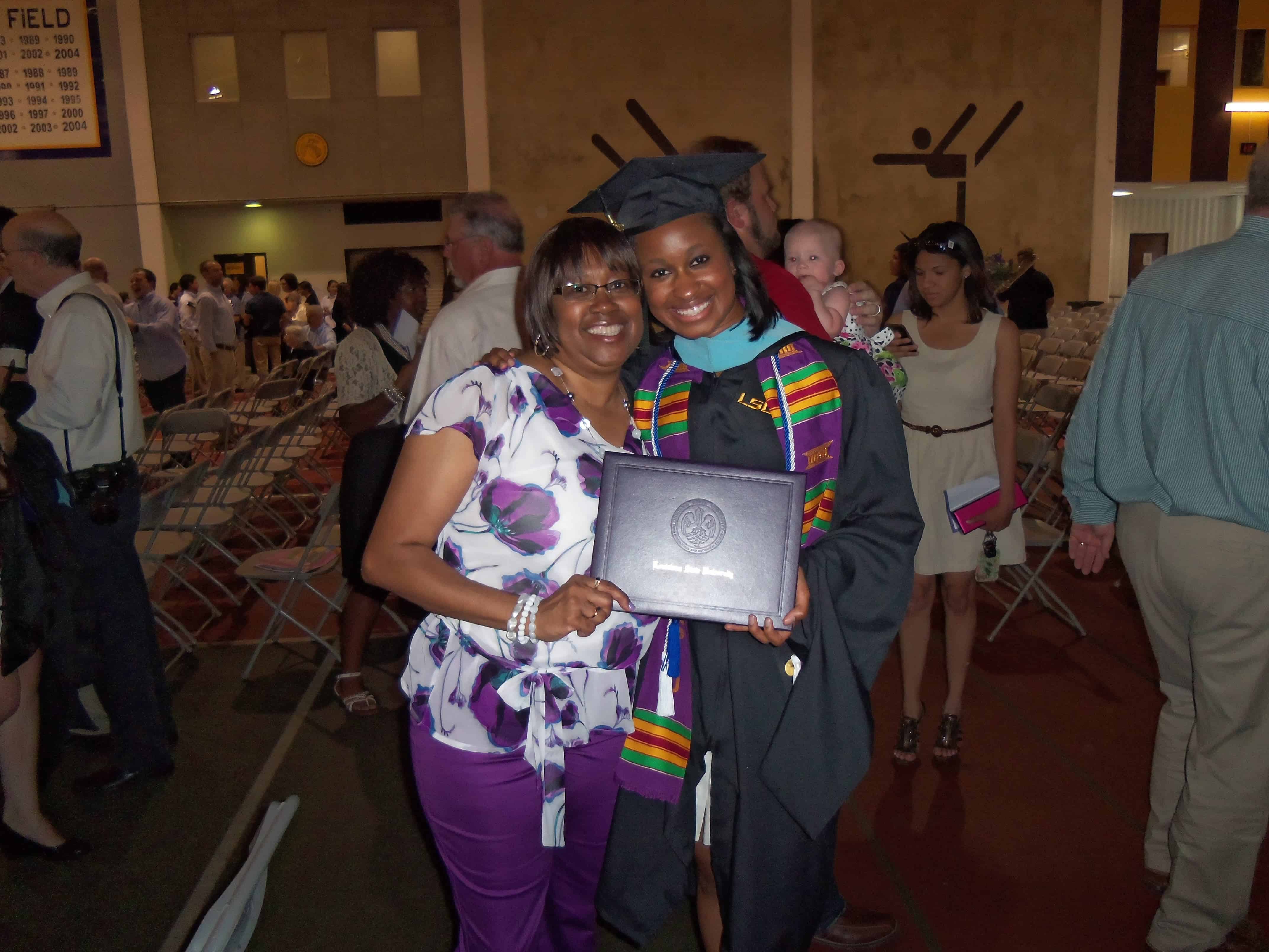 LaKeitha Poole with another woman at her graduation