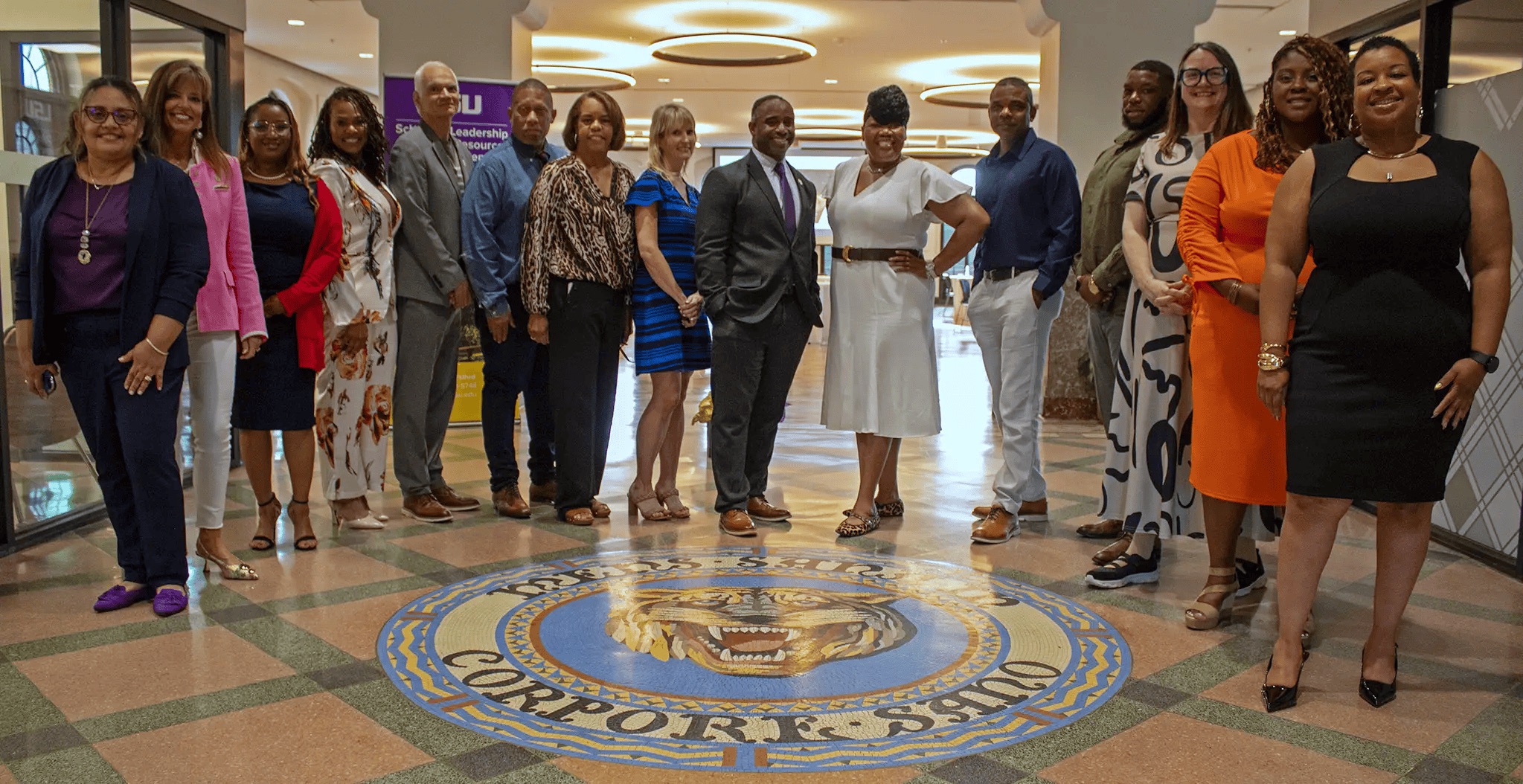 Participants in the NSF RESS Program in the Huey P. Long Field House at LSU in Baton Rouge