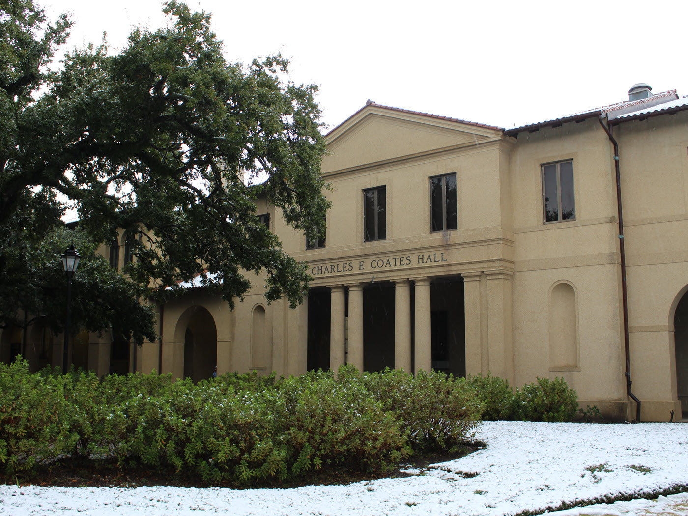 image of Coates Hall in the snow