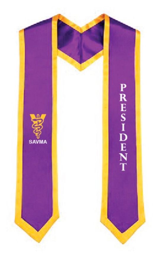 Purple and gold stole