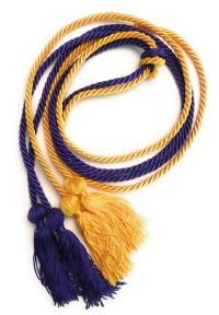 Purple and gold honor cords.