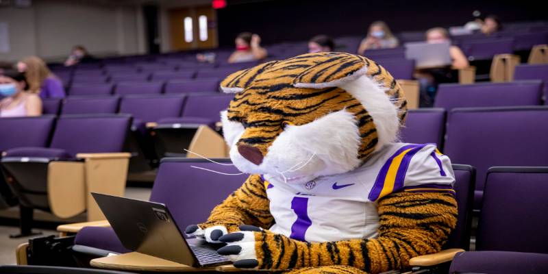 mike the tiger in class