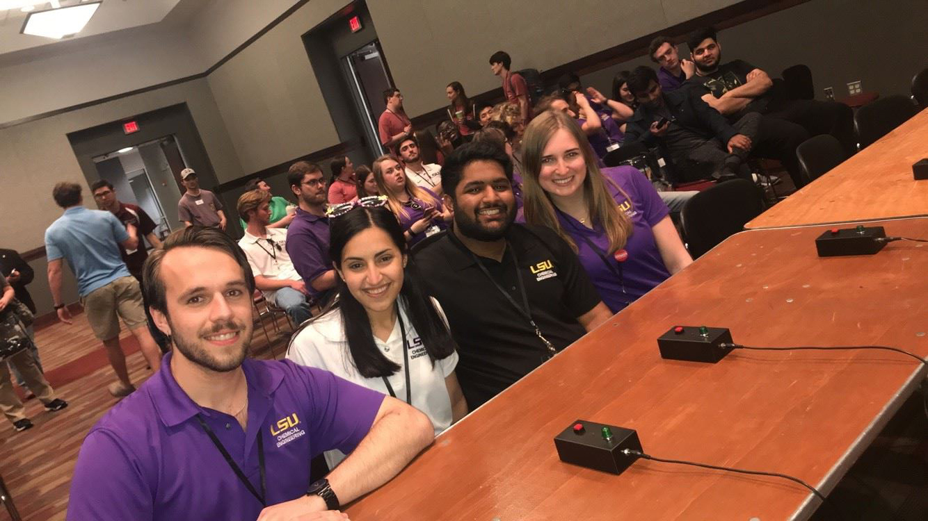 Photo of the LSU AIChE Jeopardy Team - 2 females 2 males