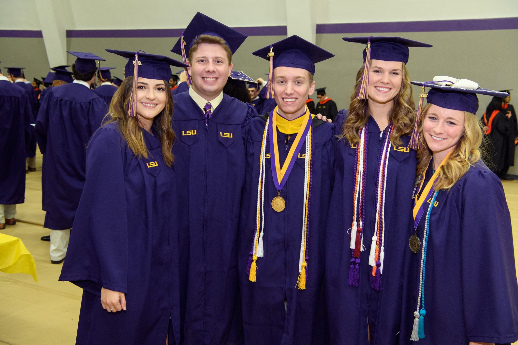 Photo of five fall 2018 ChE graduates