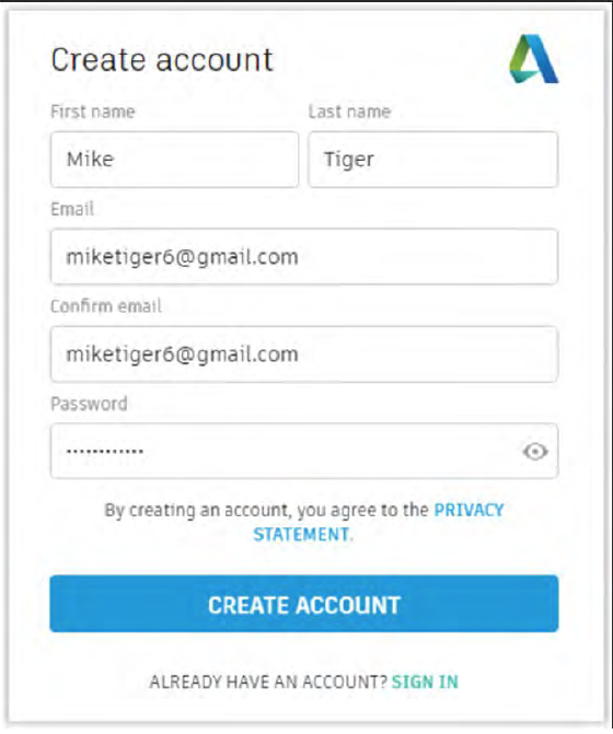 To create an account, use your myLSU email and fill in your information. Click Create Account. OR To log in, enter your myLSU email and your set password and click Next.
