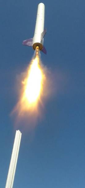 hybrid rocket in the air
