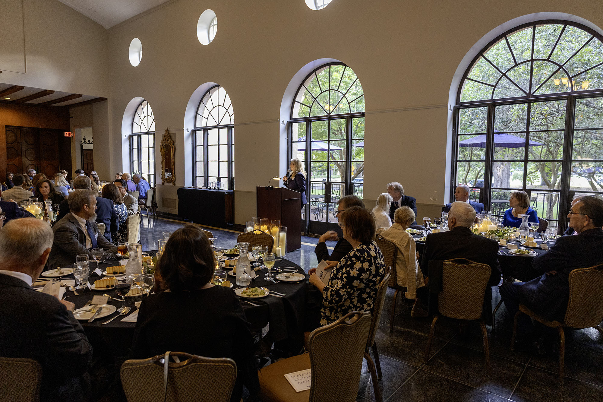 Dean Vicki Colvin addresses the honorees and guests at the Evening of Engineering Excellence