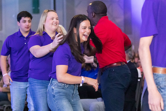 LSU ABC team on stage after placing first