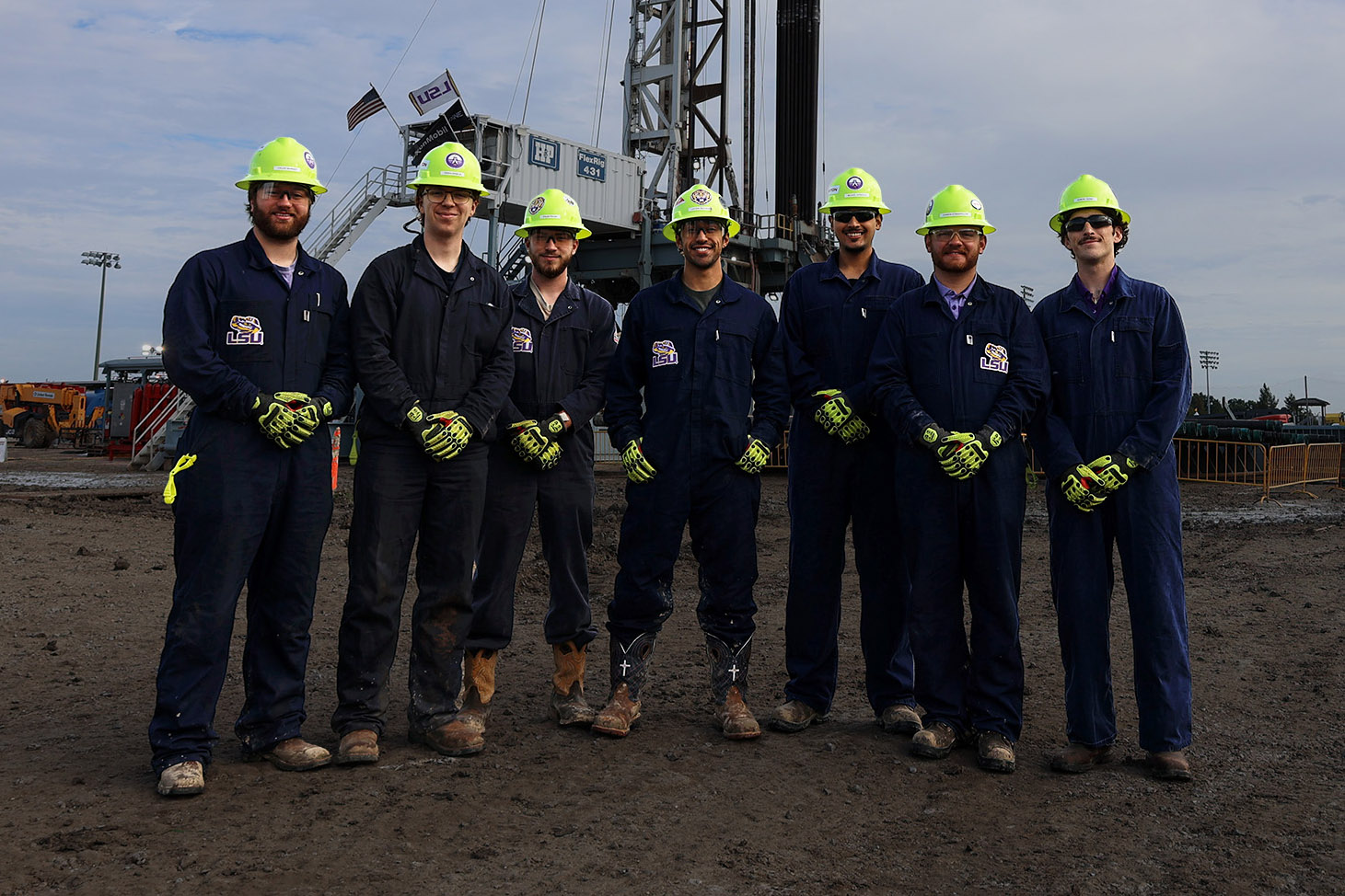 PERTT interns in front of research well