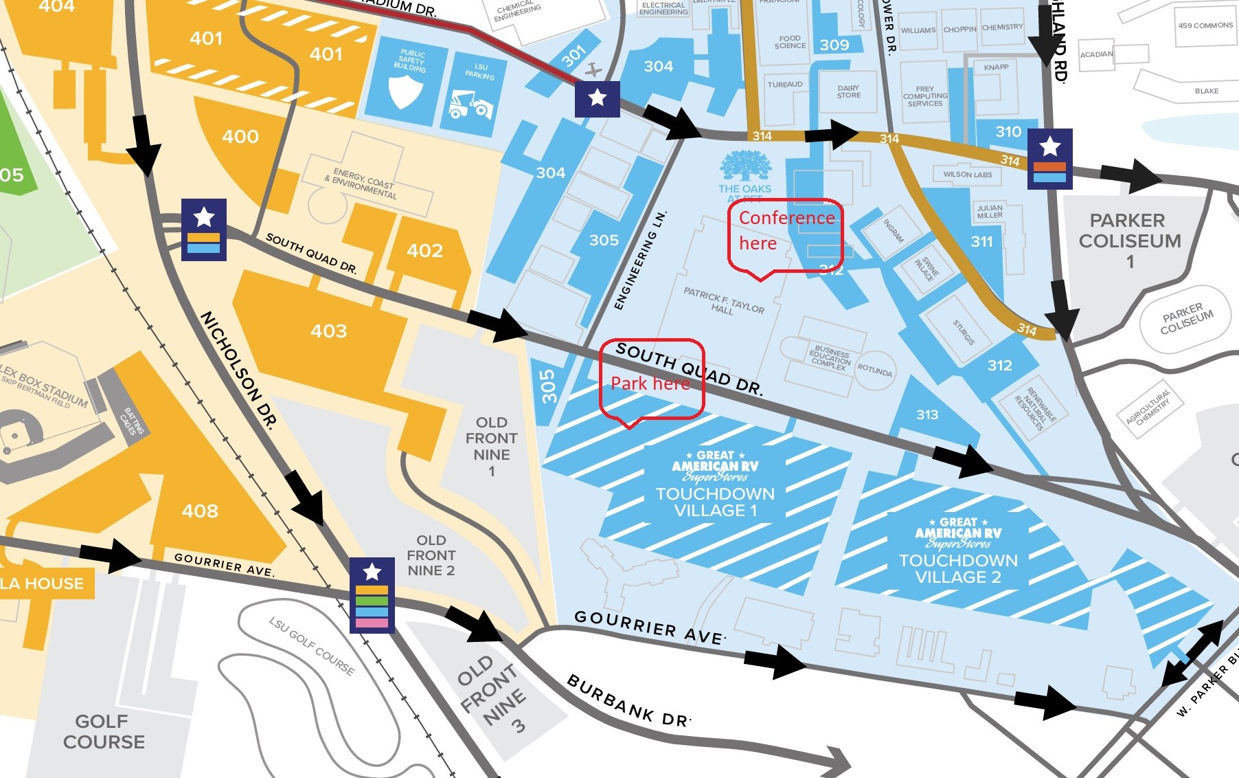 Parking map for SSCET conference
