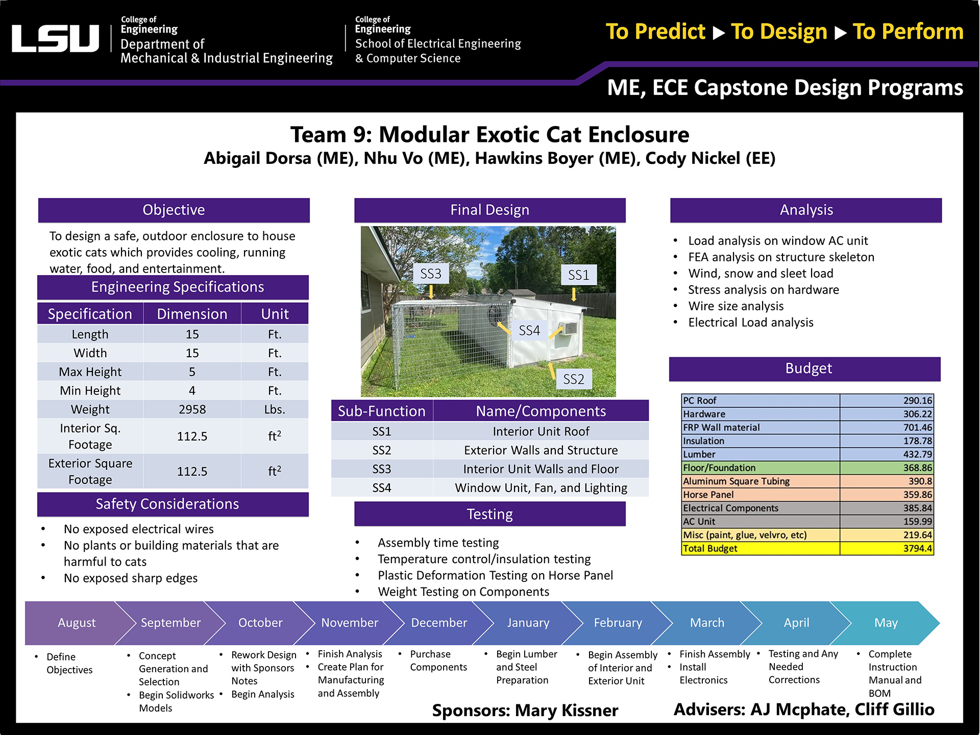 Poster of Project 9: Modular Exotic Cat Enclosure (2022) Project 9: Modular Exotic Cat Enclosure (2022)