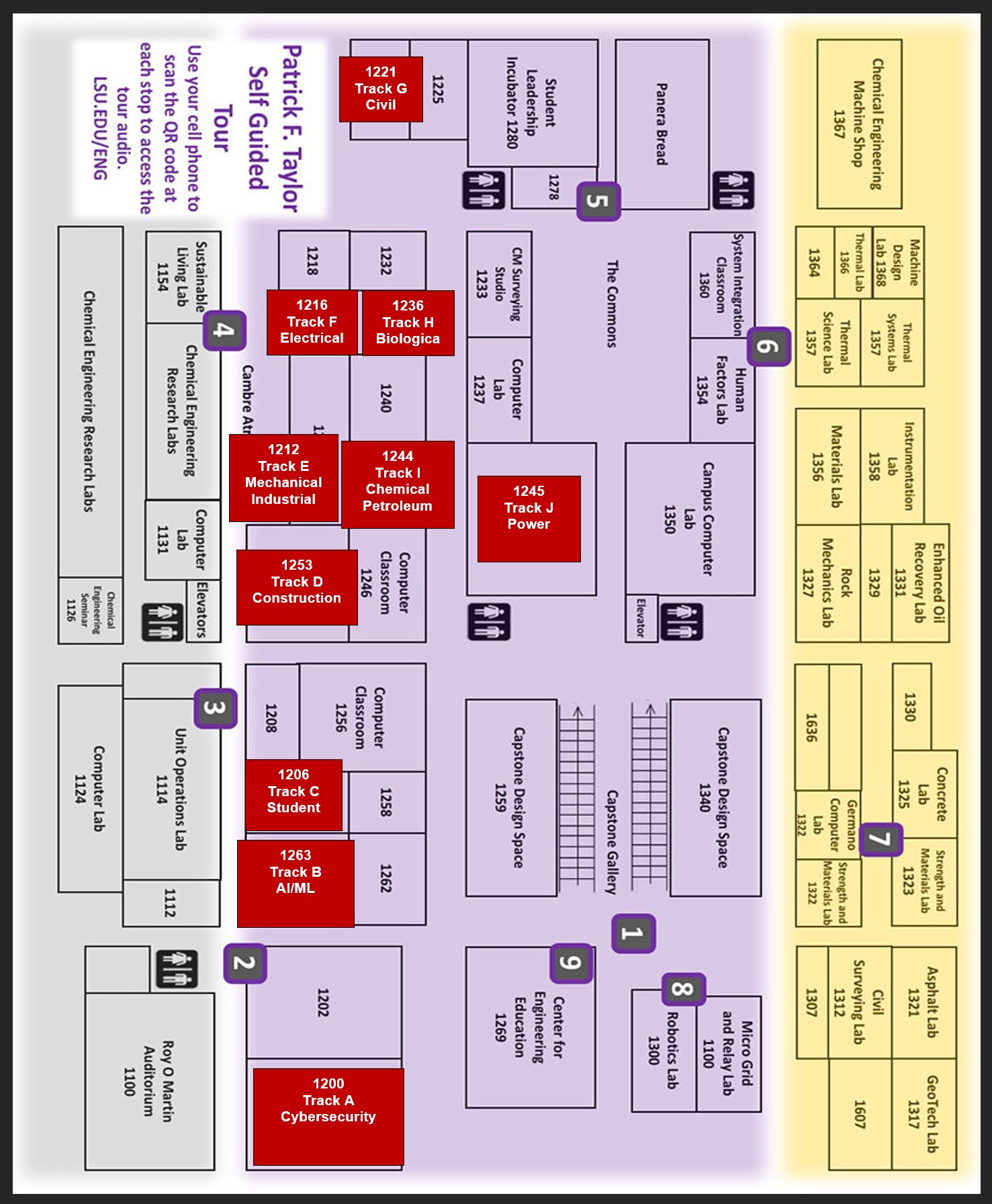 Map of Patrick F. Taylor Hall