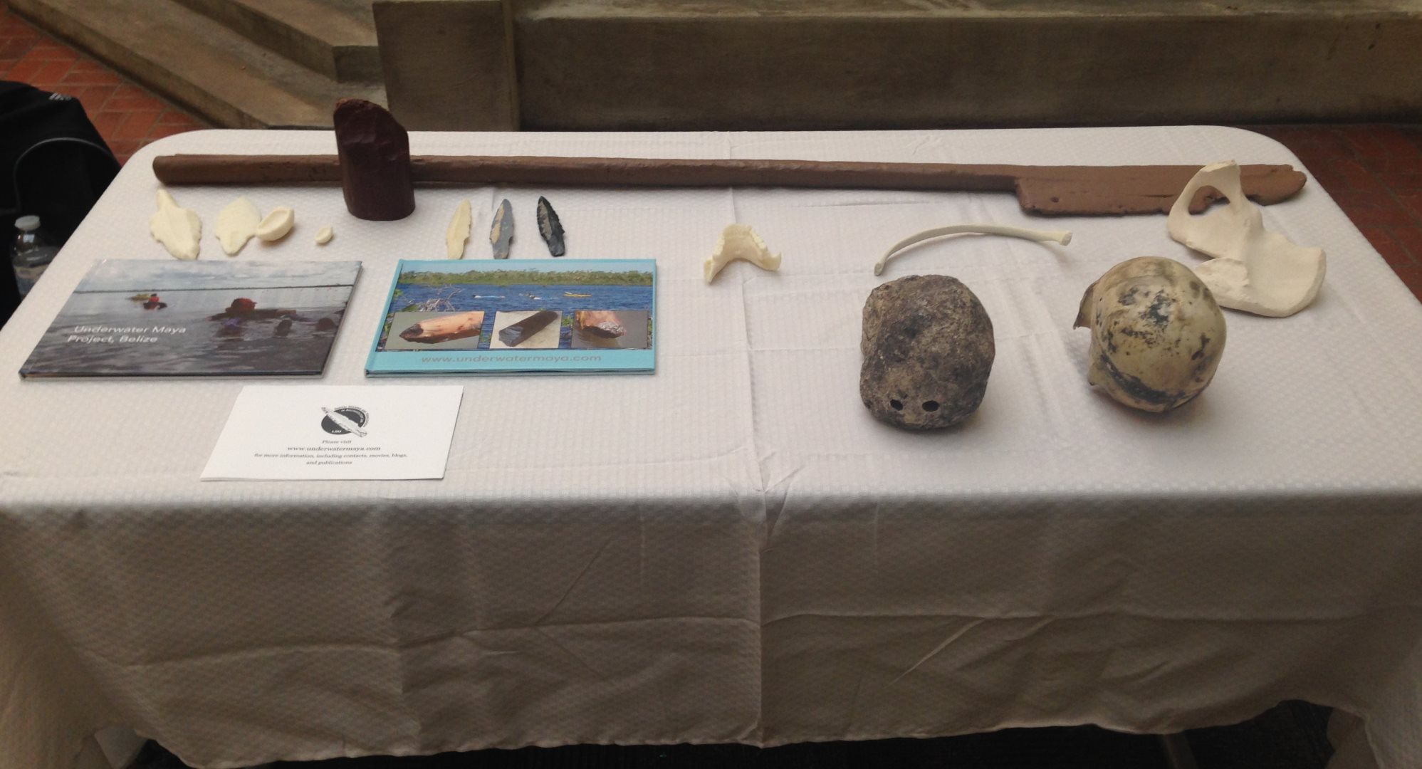 Table with research information and artifacts.