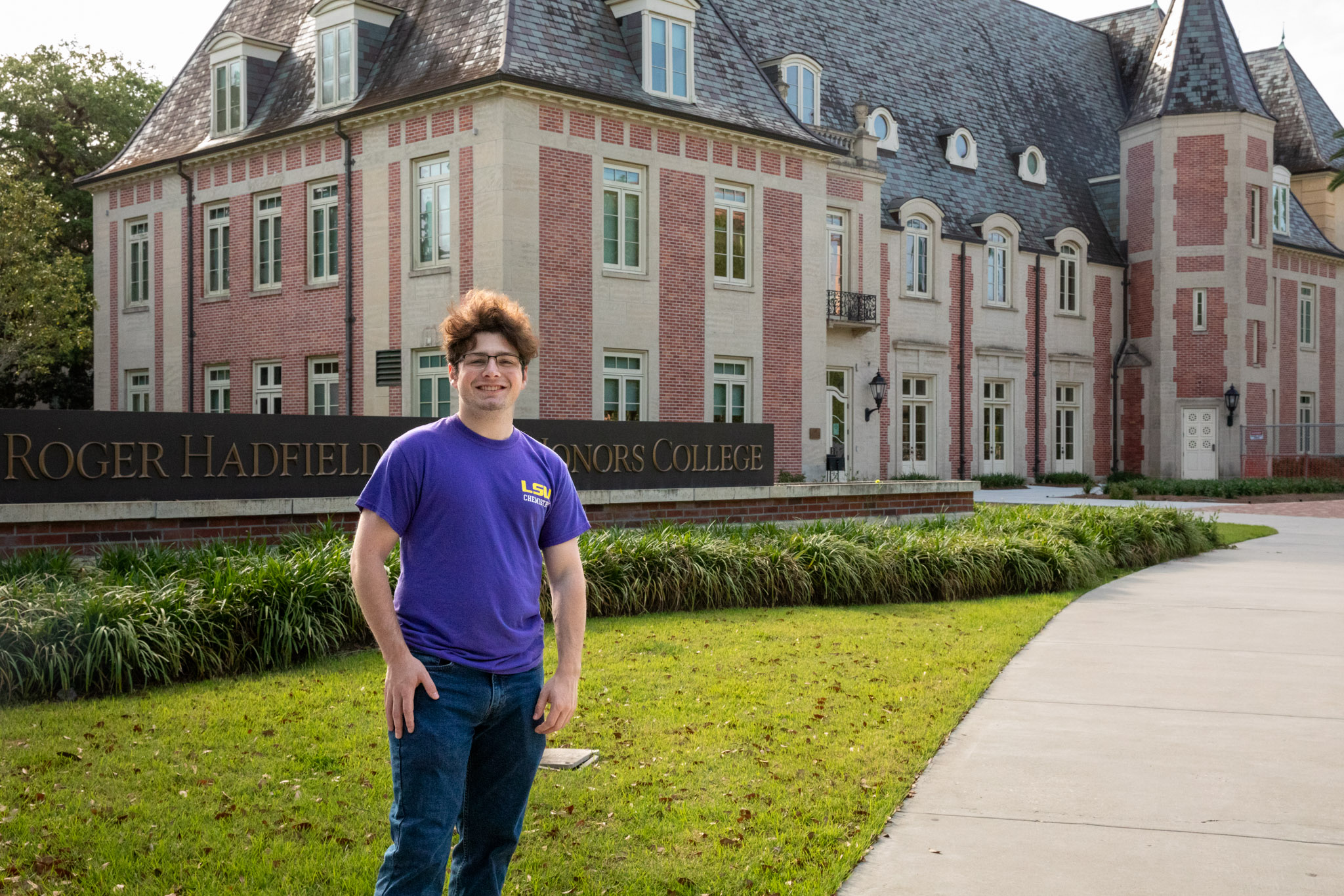 George Tisdale in front of the French House