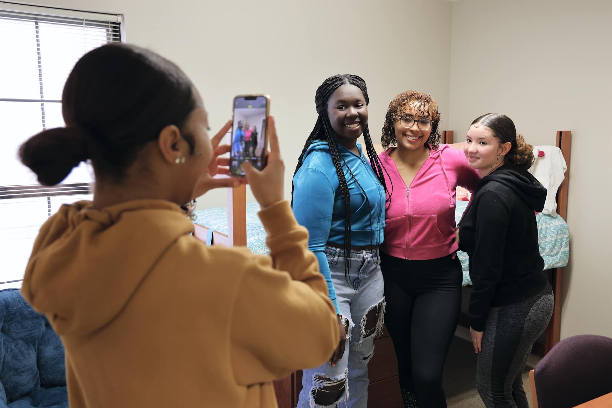 students posing for a photo