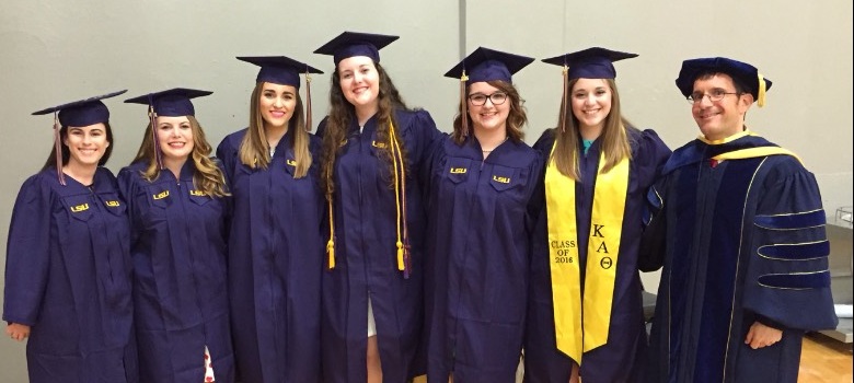 Students of LSU's Geaux Teach program in history on graduation day