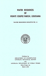 Water resource Pointe Coupee Parish, 1968
