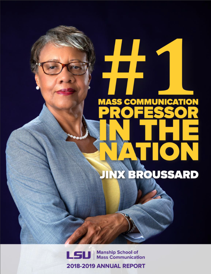 #1 Mass Communication Professor in the Nation 2018-2019 Annual Report Cover