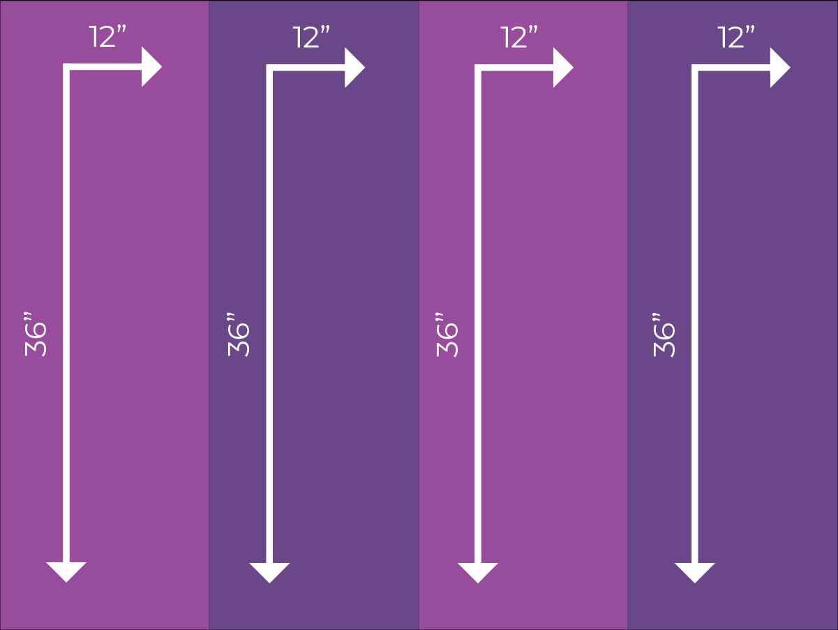 Four matrices: 12"x36"