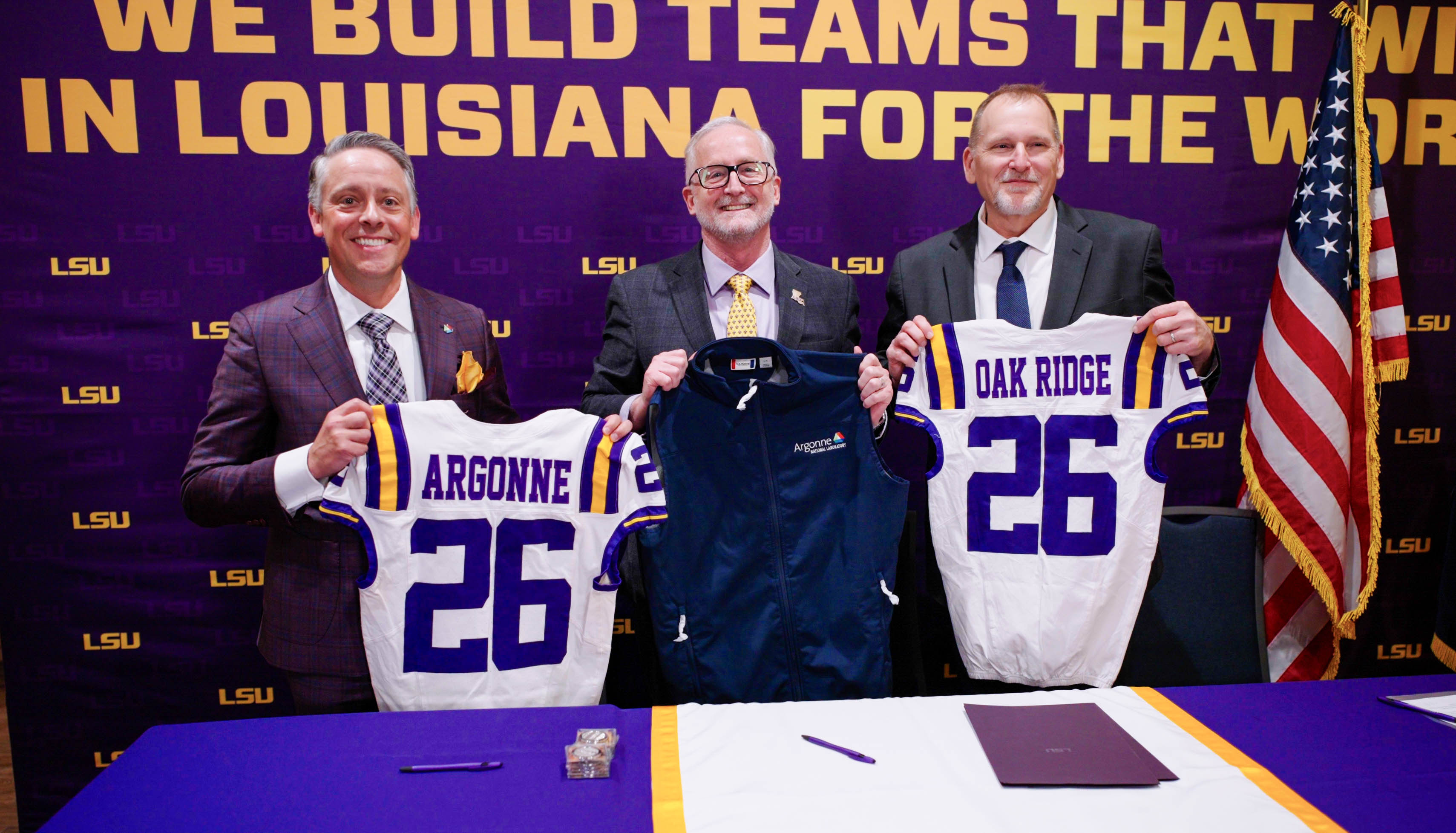 American Energy Leadership: LSU Signs Research Agreements with Argonne, Oak Ridge National Laboratories