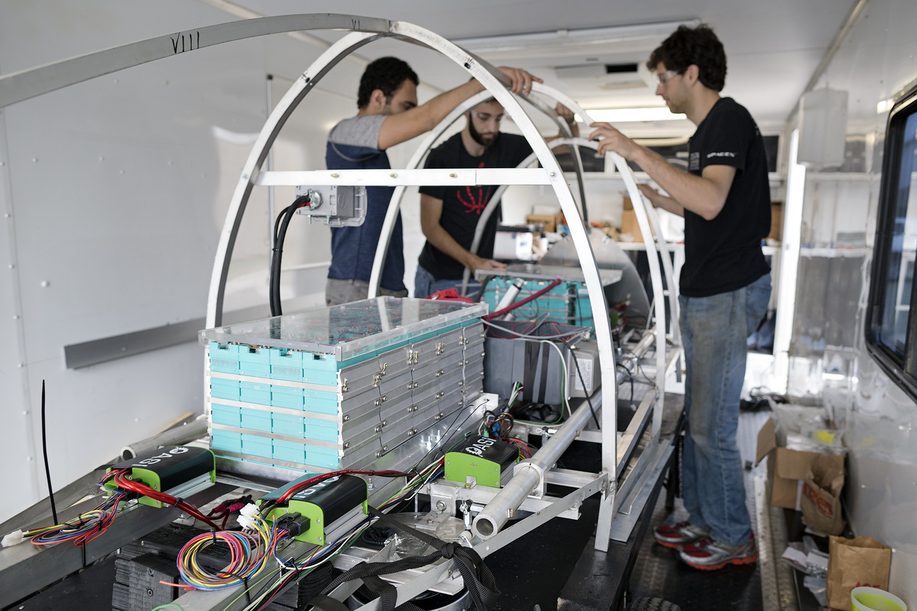 LSU Hyperloop team develop their prototype for a high-speed pod.
