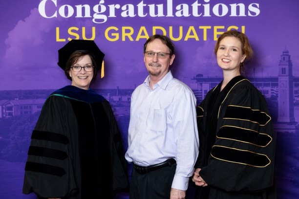 LSU Executive Vice President & Provost Stacia Haynie, LSU Construction Management Department Chair Charles Berryman and Vice President at LSU Digital and Continuing Education Sasha Thackaberry 