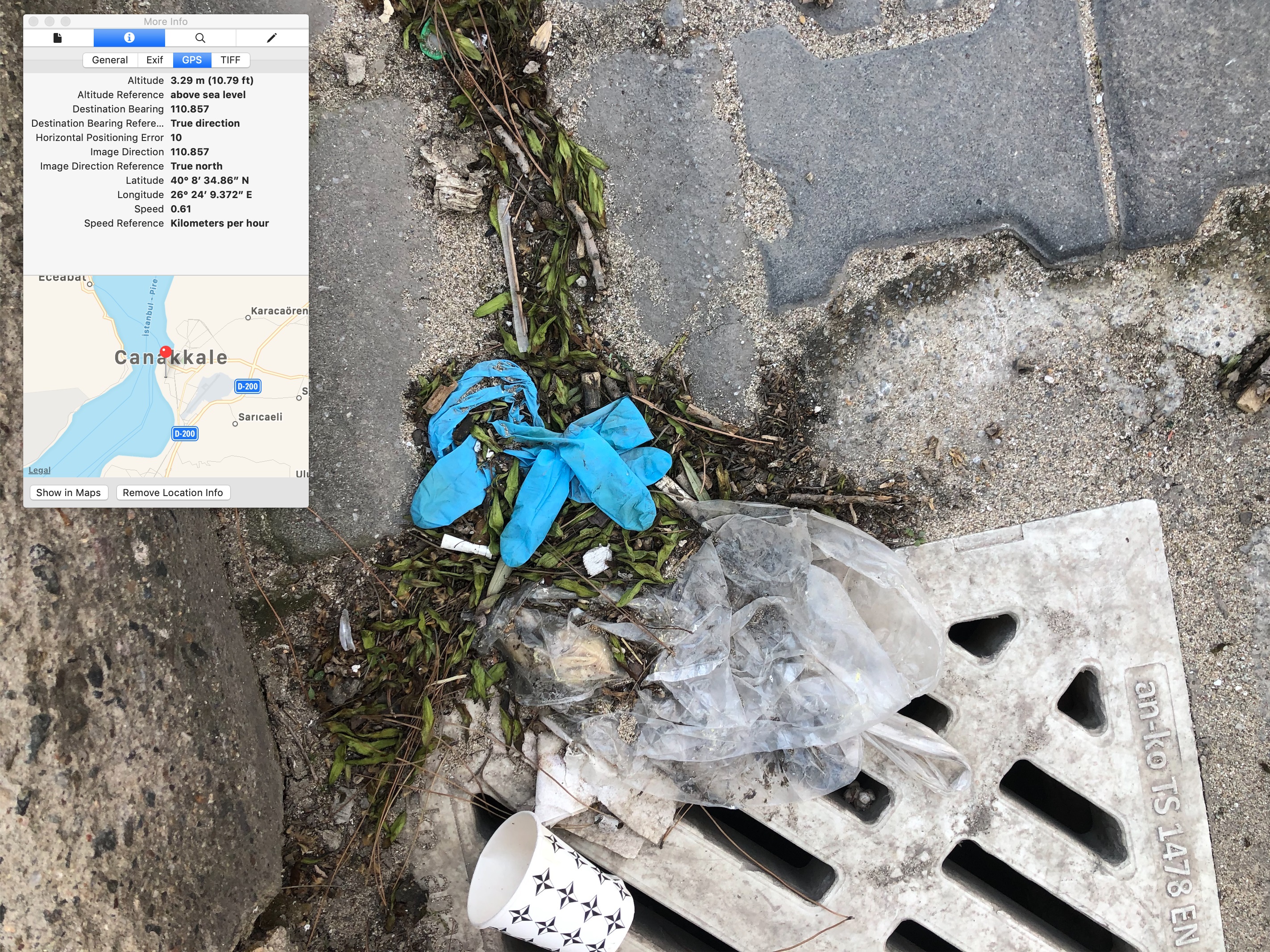 PPE trash photographed in Turkey. Photo: LSU