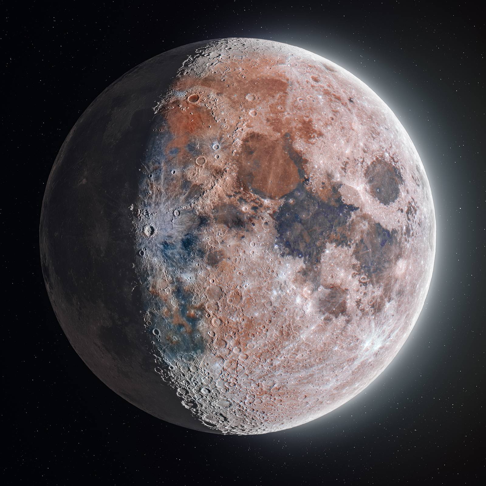 Color image of the moon by LSU alumnus Connor Matherne