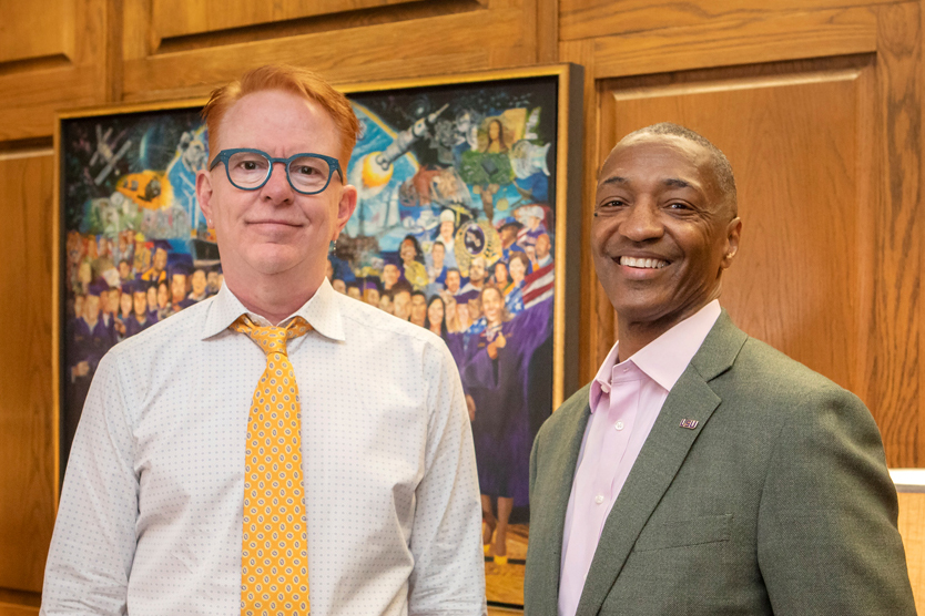 Golden Richard III and LSU President William Tate IV