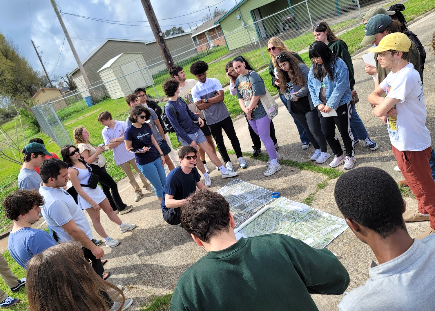 LSU Professor Nick Serrano and LSU students conduct design projects in Lake Charles