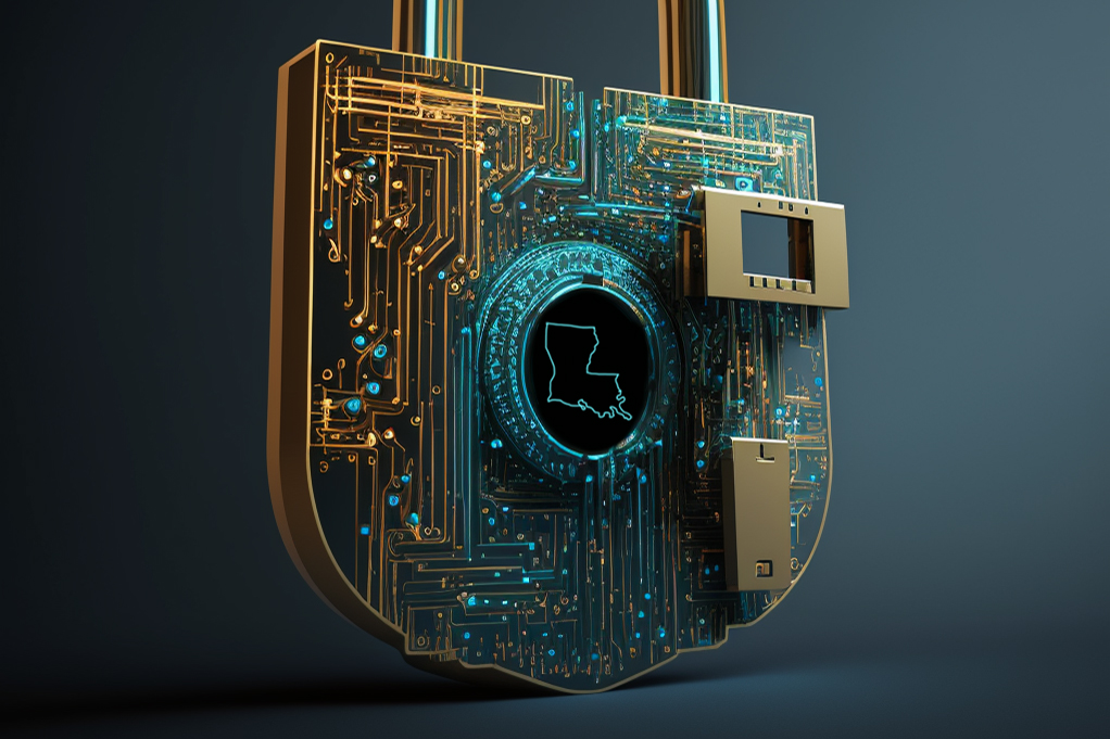 Cyber padlock illustration