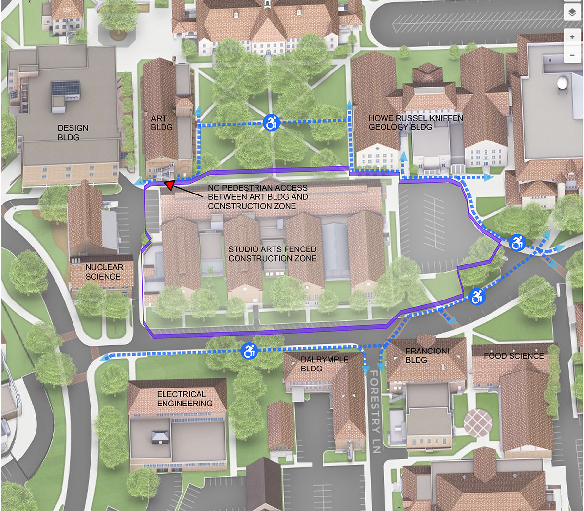 Studio Arts ADA Path