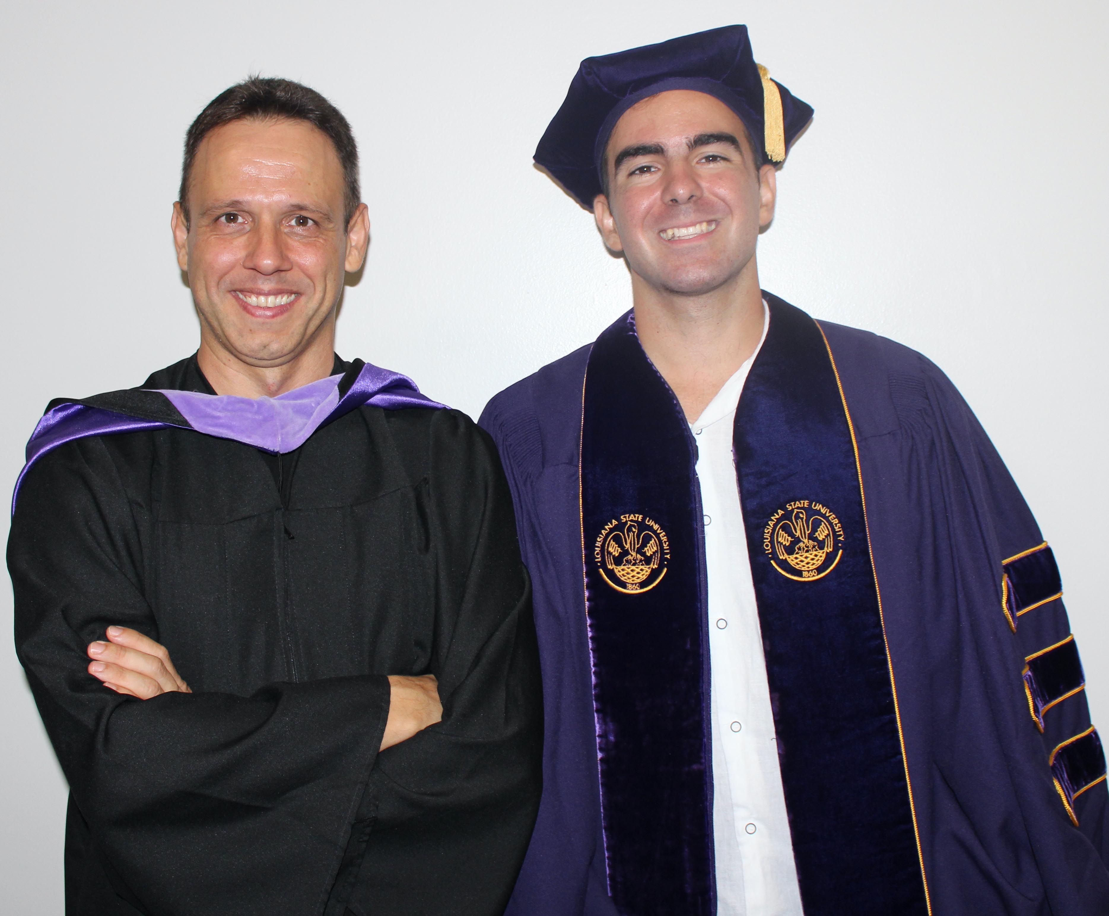 Associate Professor Ivan Agullo with 2023 PhD Alumnus Dimitrios Kranas