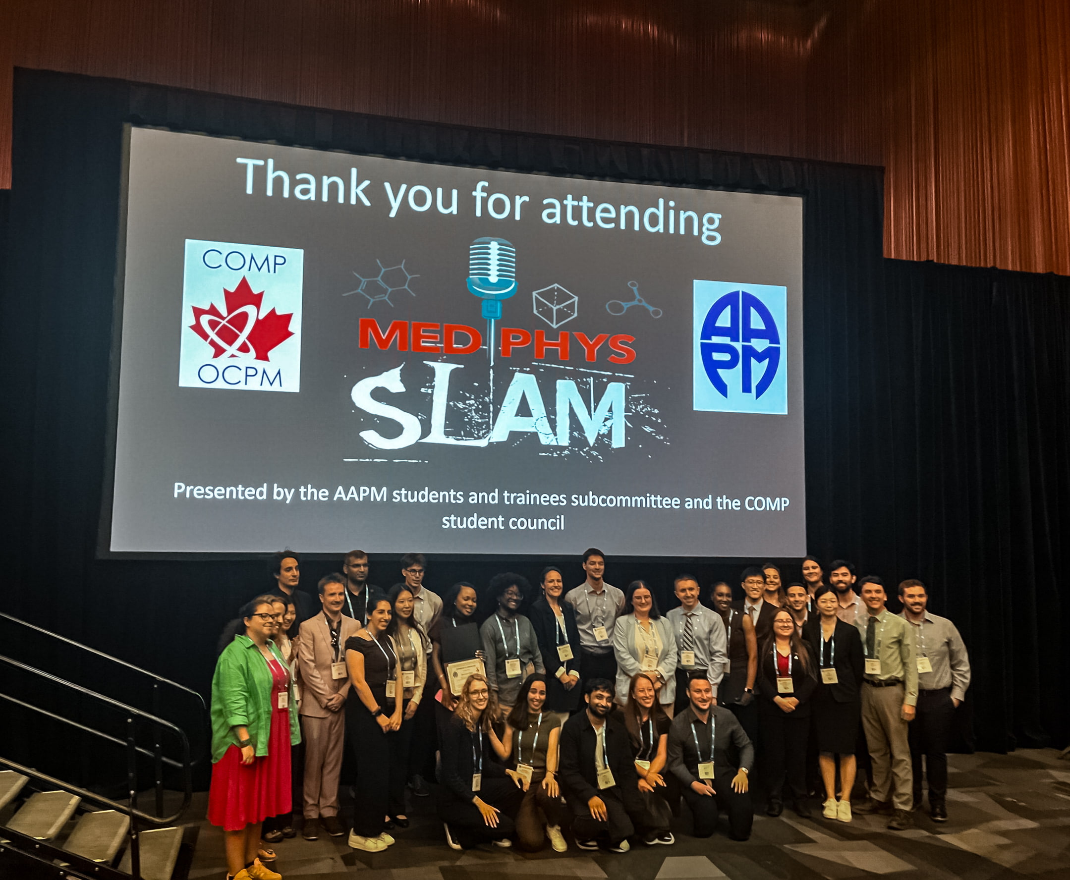 Group photo at medical physics slam competiton