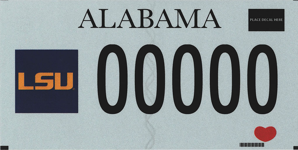 LSU License Plates in Other States