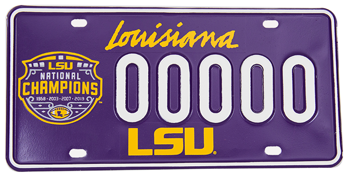 Commemorative license plate design