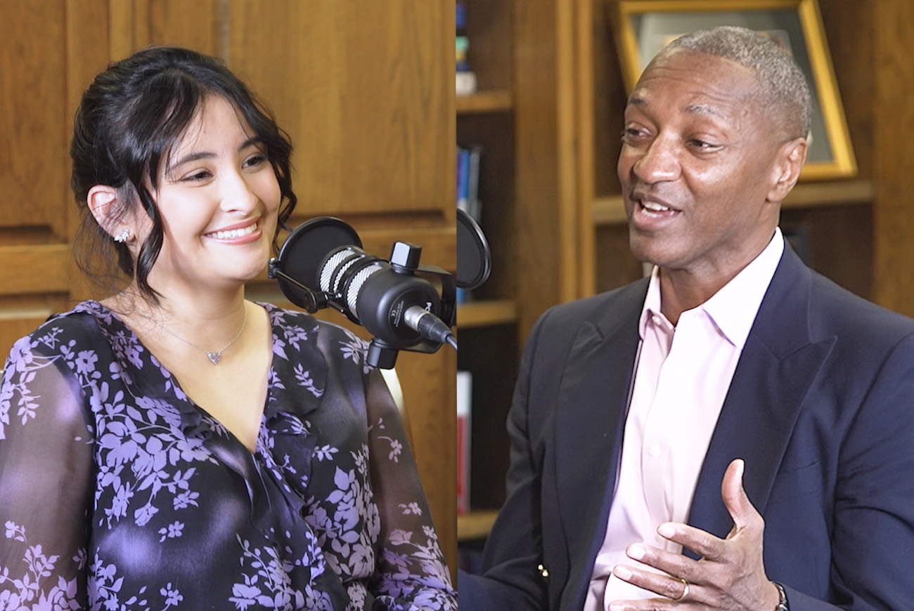 President Tate and LSU graduate student Alejandra Ham