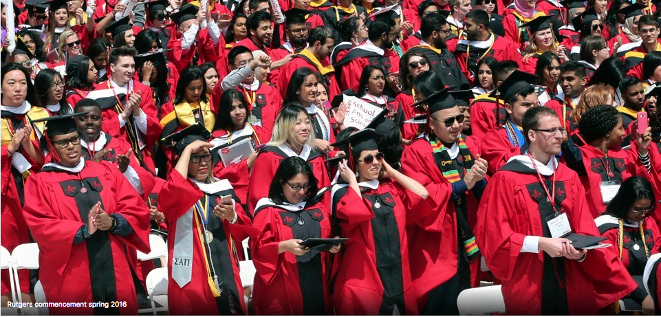 A picture from Rutgers University graduation ceremony