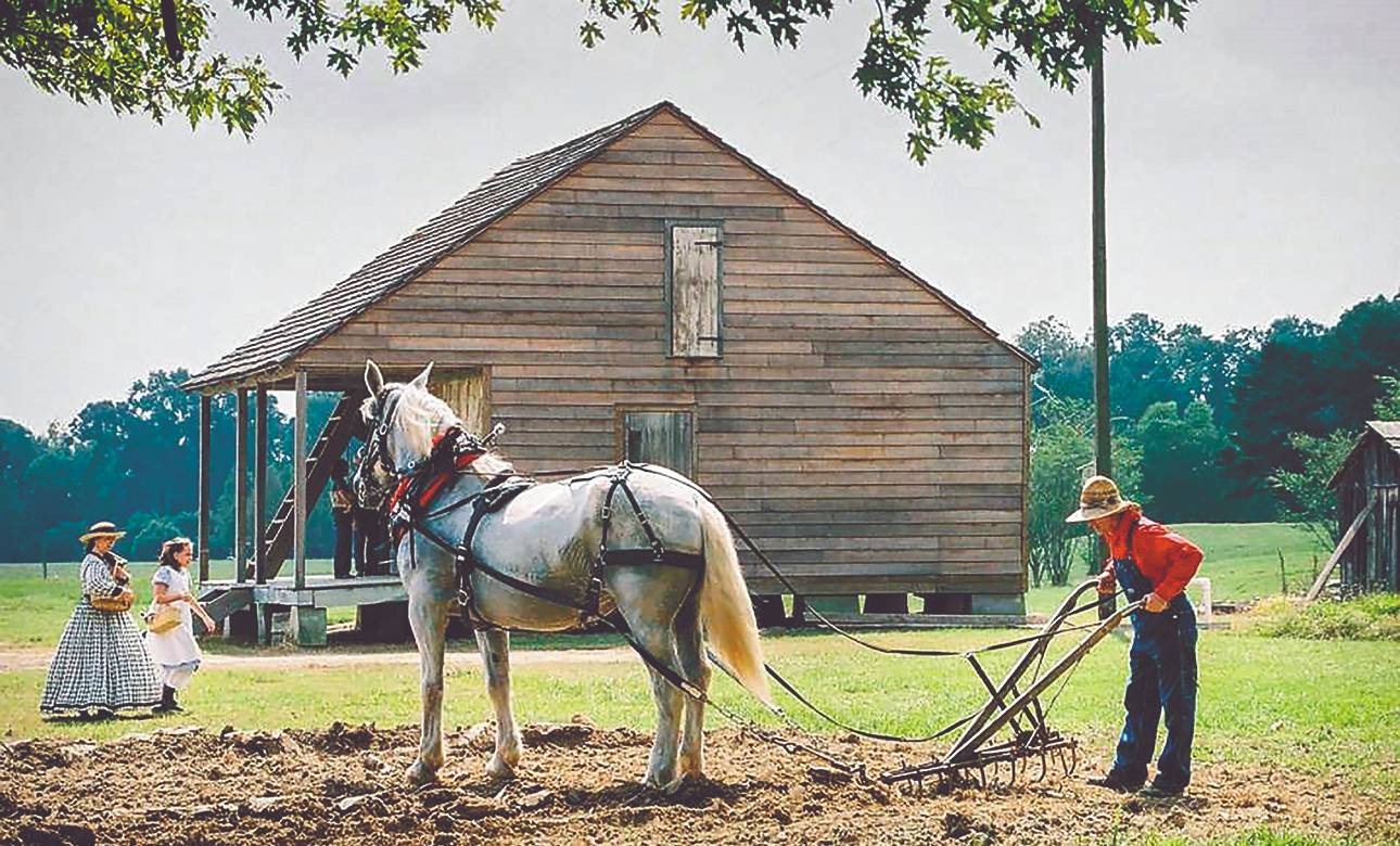 old photo of re-enactment