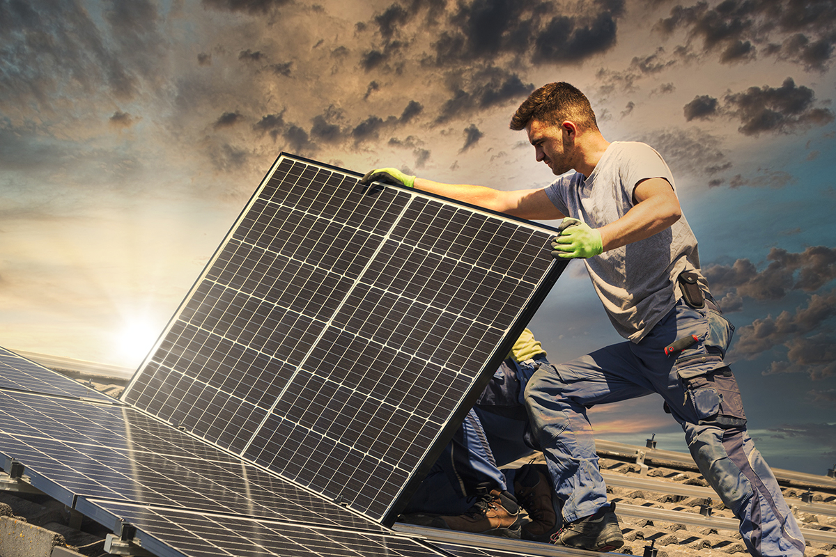 Solar panel installation