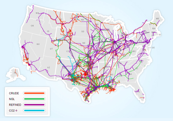 U.S. oil and gas pipelines