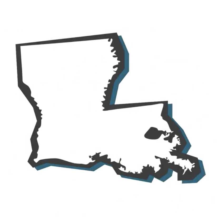 Illustration of the state of Louisiana