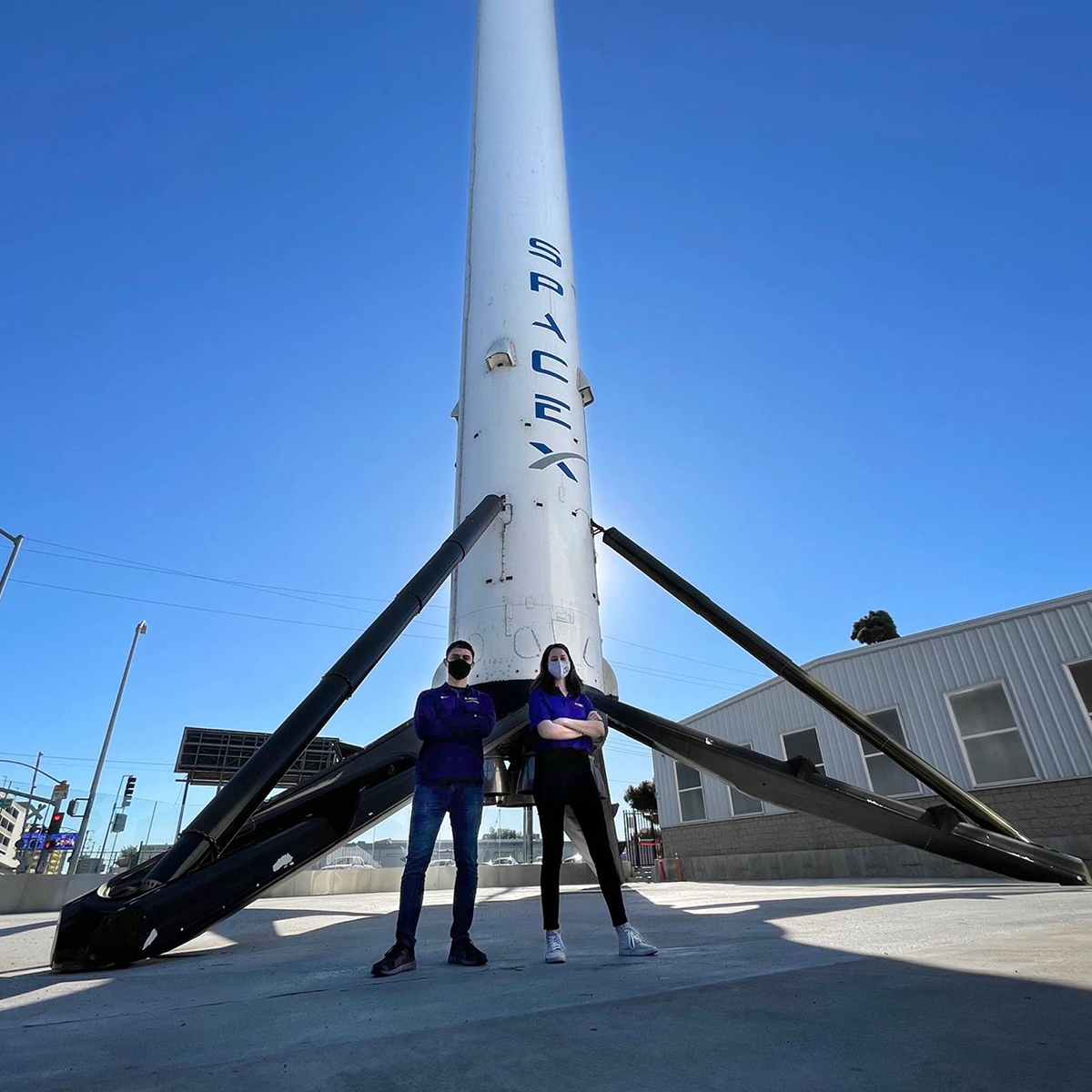 Jared Taylor and Nousha Afshari at SpaceX