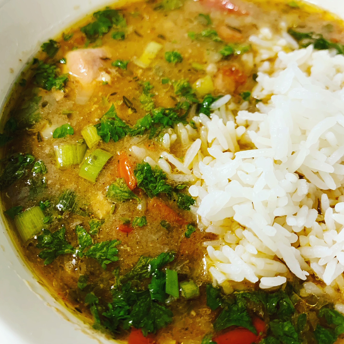 Paul Coreil’s Cajun Chicken and Sausage Gumbo