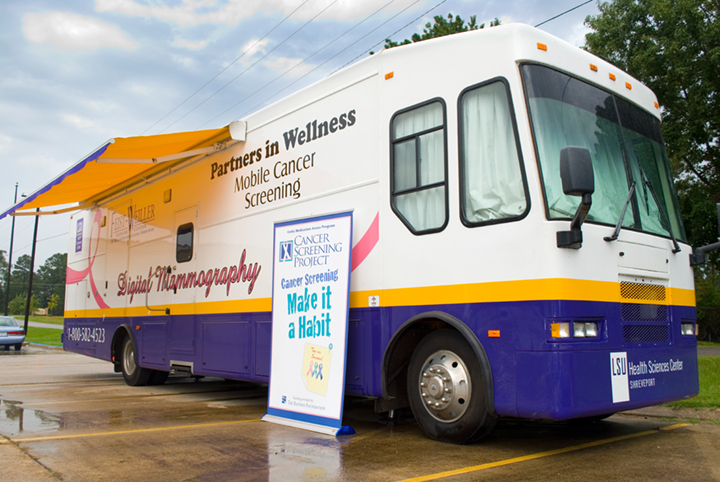 Mobile cancer screening vehicle