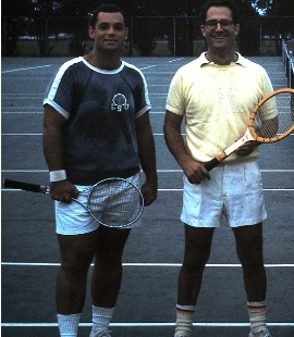 Dr. Kneipp and Prof. Pryor playing tennis