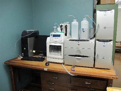 Dionex ICS 3000 for anion and cation concentration analysis.