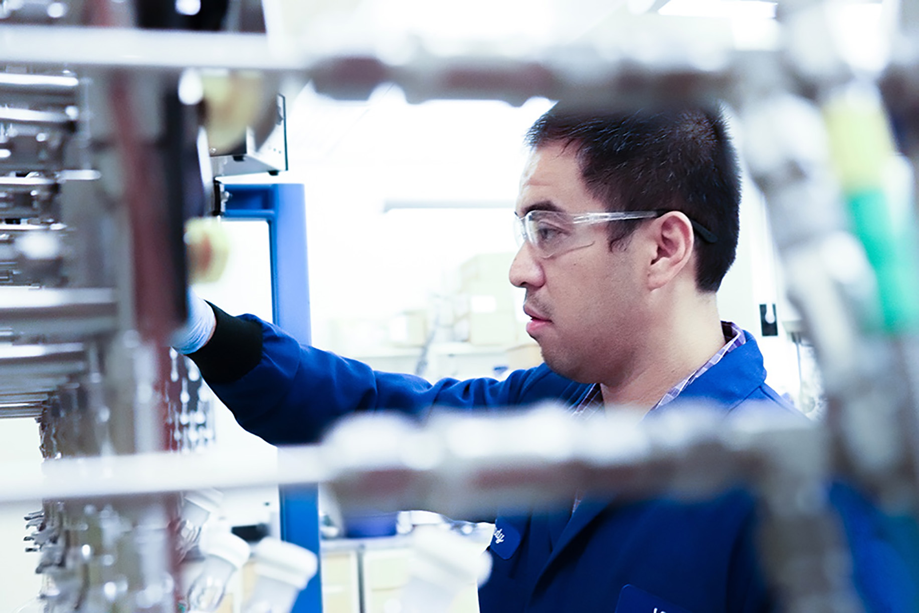 Rendy Kartika in his lab.
