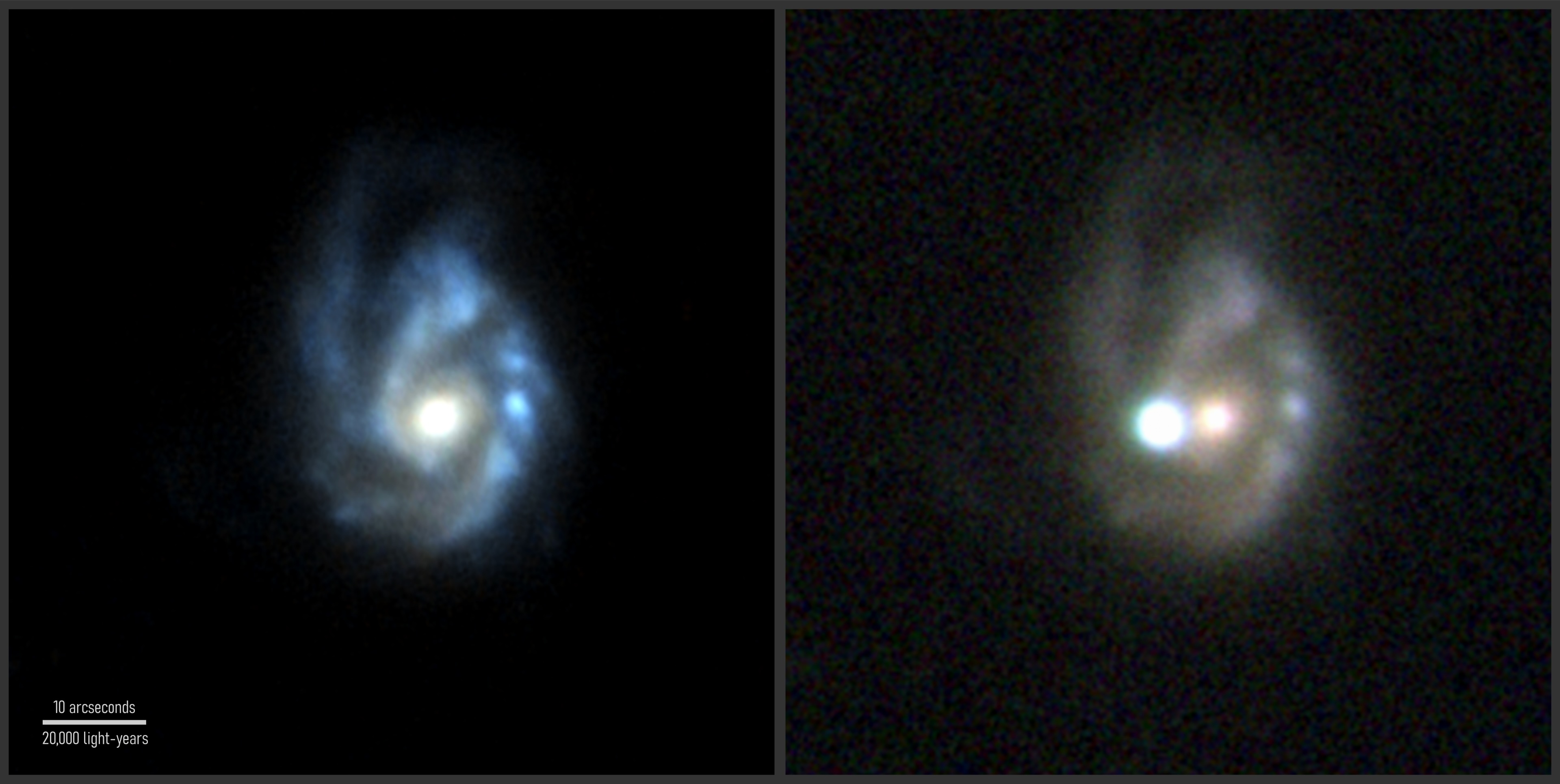 Galaxy before and after the supernova